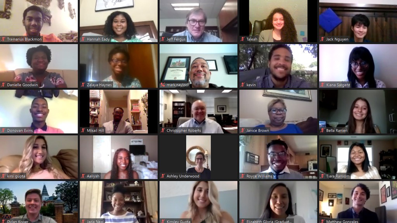 Program participants joined faculty, staff, administrators and alumni via Zoom to celebrate the close of the 2020 STEM Summer Bridge Program.
