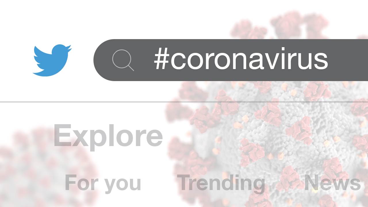 Twitter search for "#coronavirus."