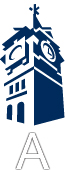 Navy tower with white text