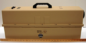 Showing size of new battery