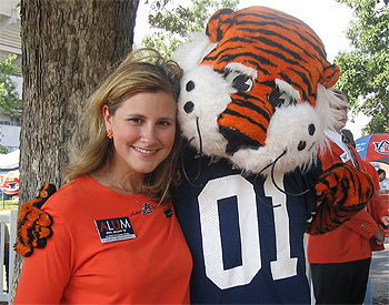 Apryl Tarrant with Aubie