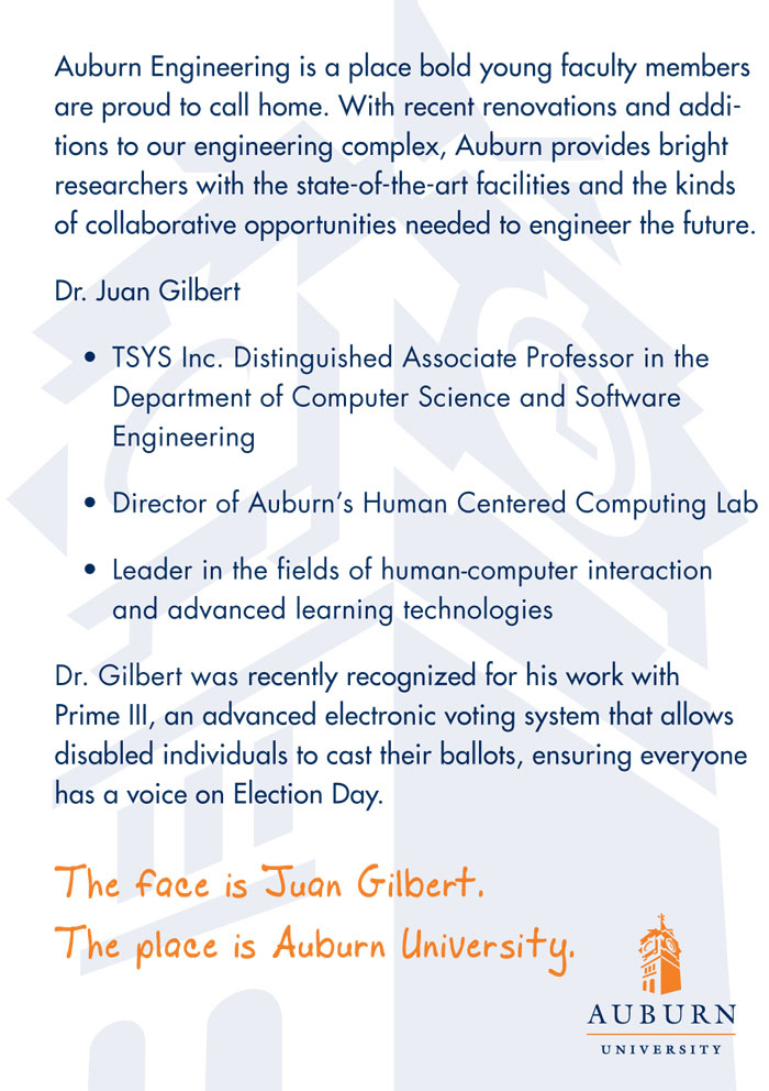Juan Gilbert postcard - back