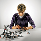 Student building robot