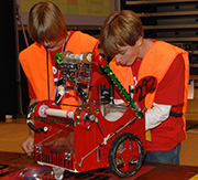 Students working on robot at Souths Best
