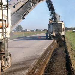 Cold mill cutting a widening strip