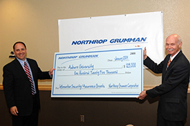 Northrop Grumman presenting check to college
