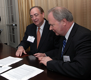 President Gouge and Seimens Medical CEO Kolem