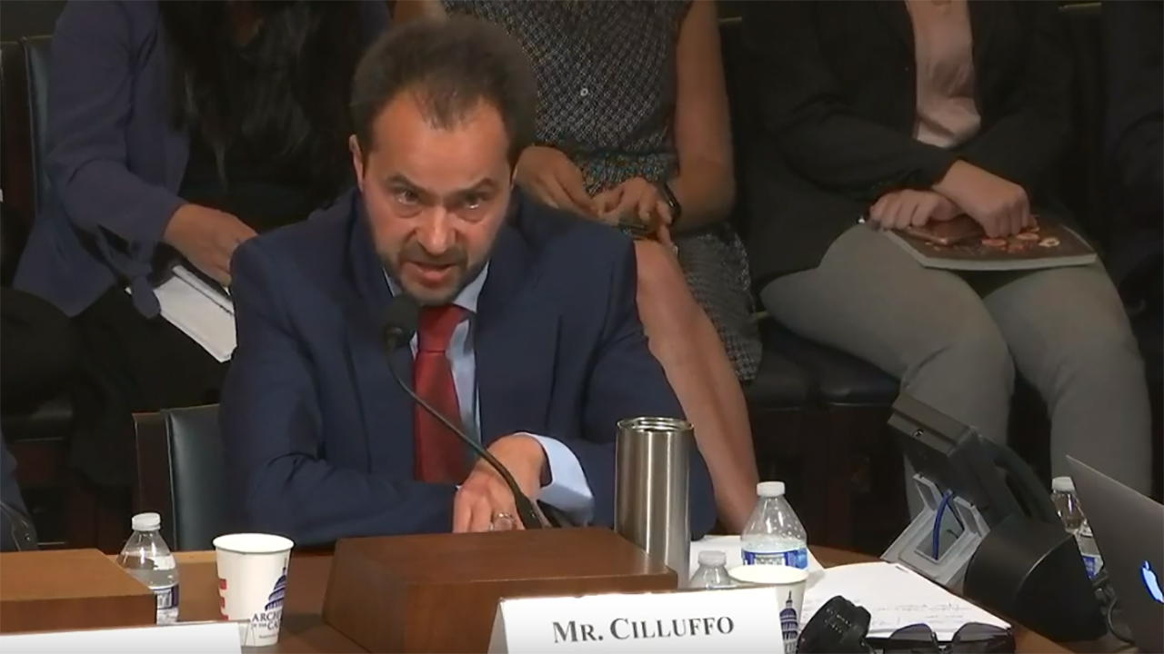 Cilluffo will testify Thursday in front of the U.S. House of Representatives’ Armed Services Committee’s Subcommittee on Intelligence and Emerging Threats and Capabilities.