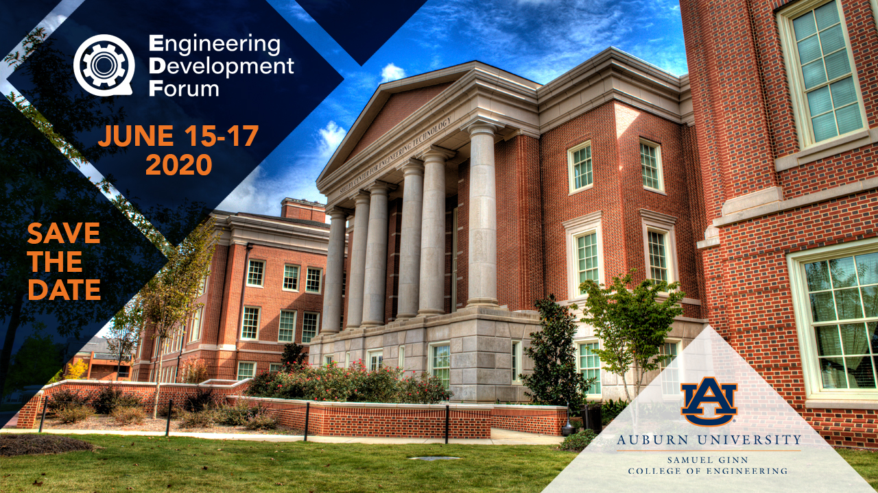 EDF 2020 will be held at Auburn university from June 15-17.