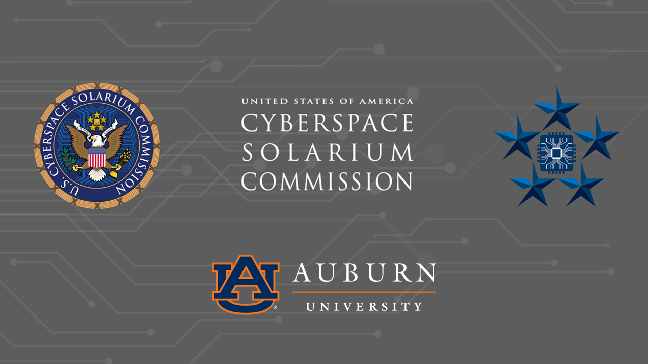 The U.S. Cyberspace Solarium Commission will partner with Auburn University’s McCrary Institute for Cyber and Critical Infrastructure Security on Wednesday, April 29