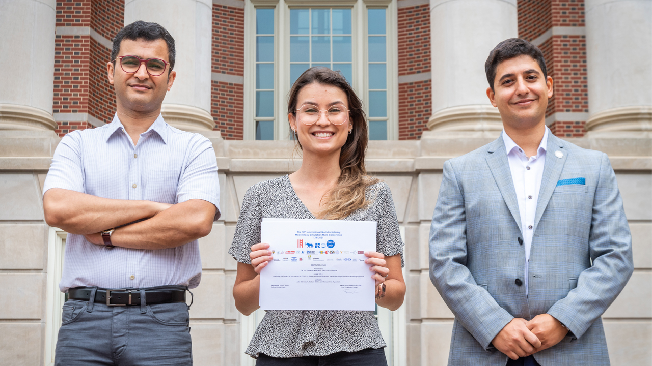 Graduate students Mohsen Nikfar and Julia Bitencourt, and assistant professor Konstantinos Mykoniatis, co-authored Analyzing the Impact of Vaccination on COVID-19 Spread and Hospitalizations: A Multi-Paradigm Simulation Modeling Approach.