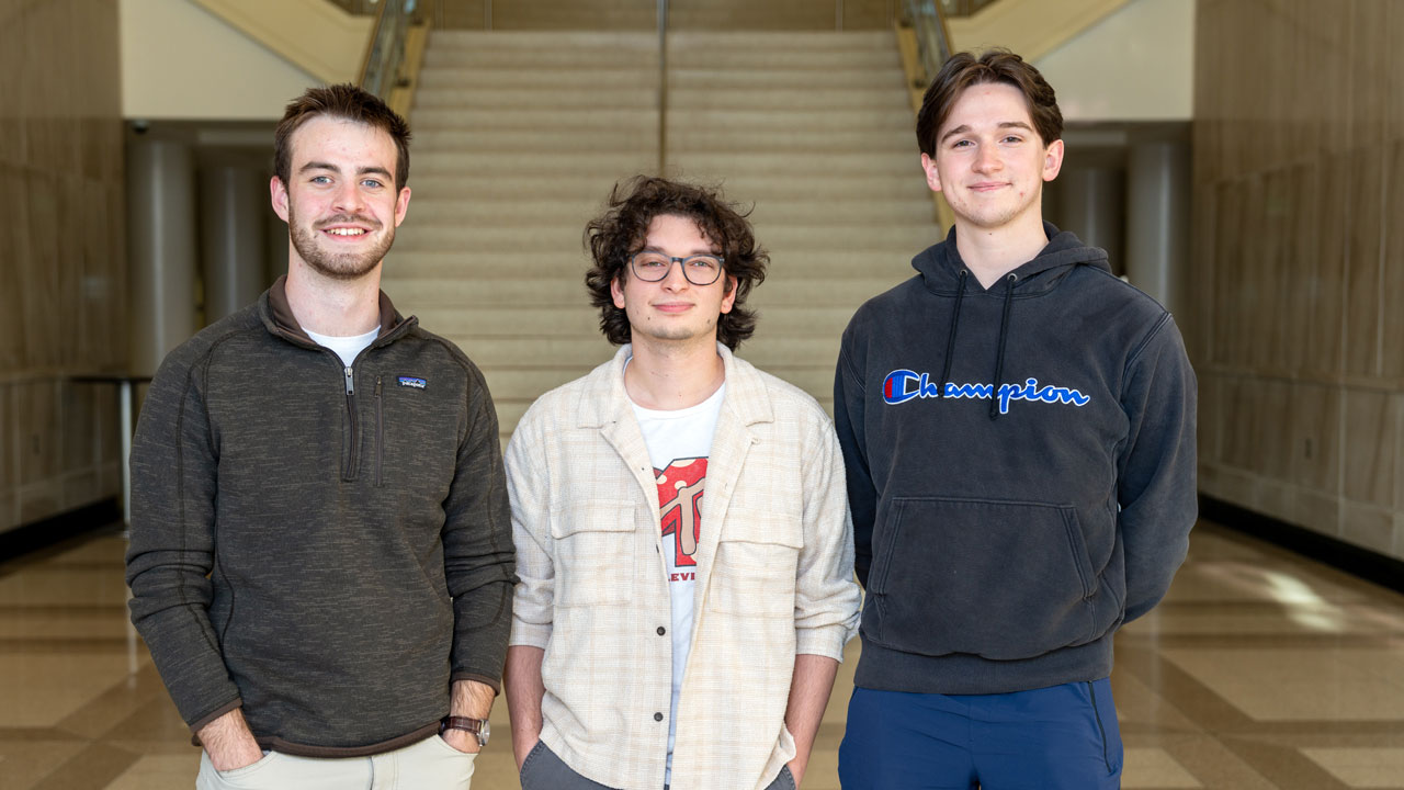 From left, Logan Bolton, Owen Strength and Luke Robinson.