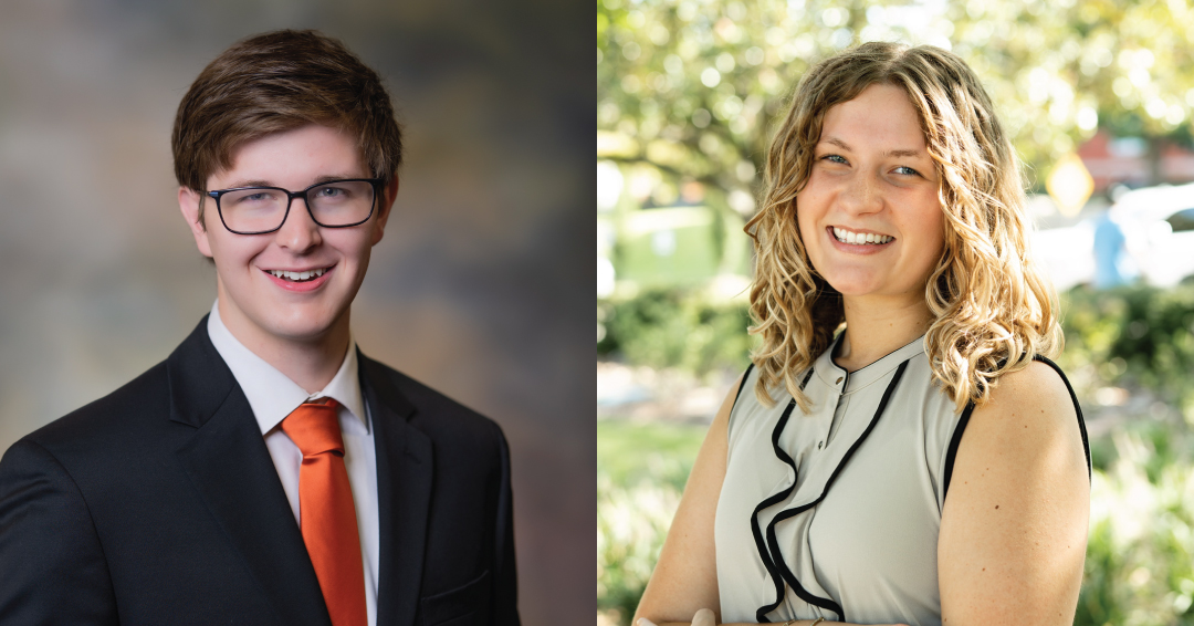 Josh Rice, left, and Hannah Kirkham.