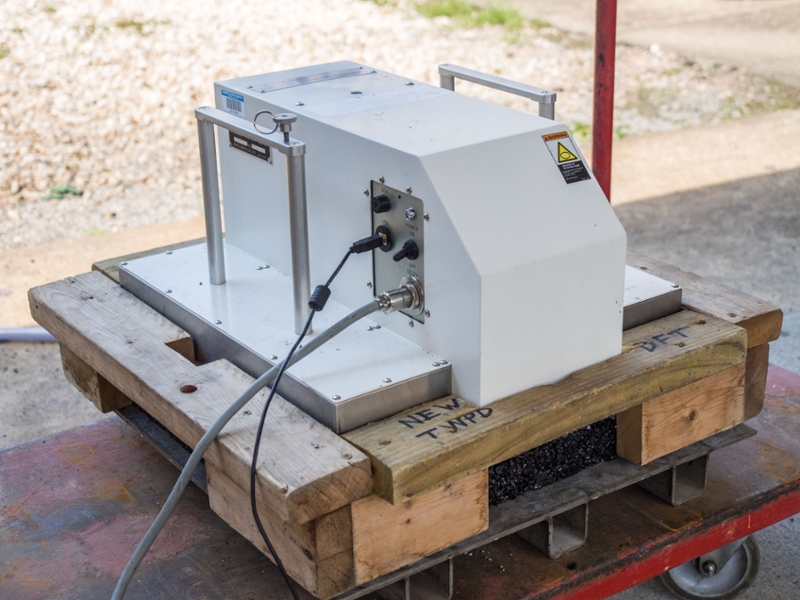Figure 3: Measuring Slab Surface with a Dynamic Friction Tester