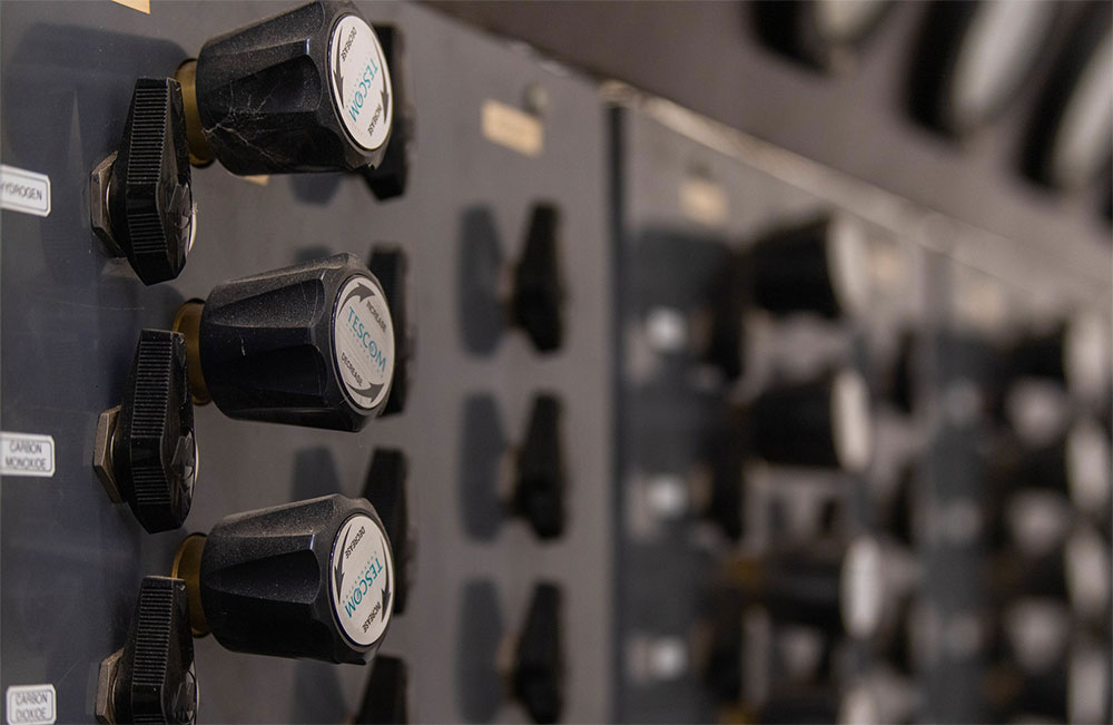 Student in Lab with diplay screen