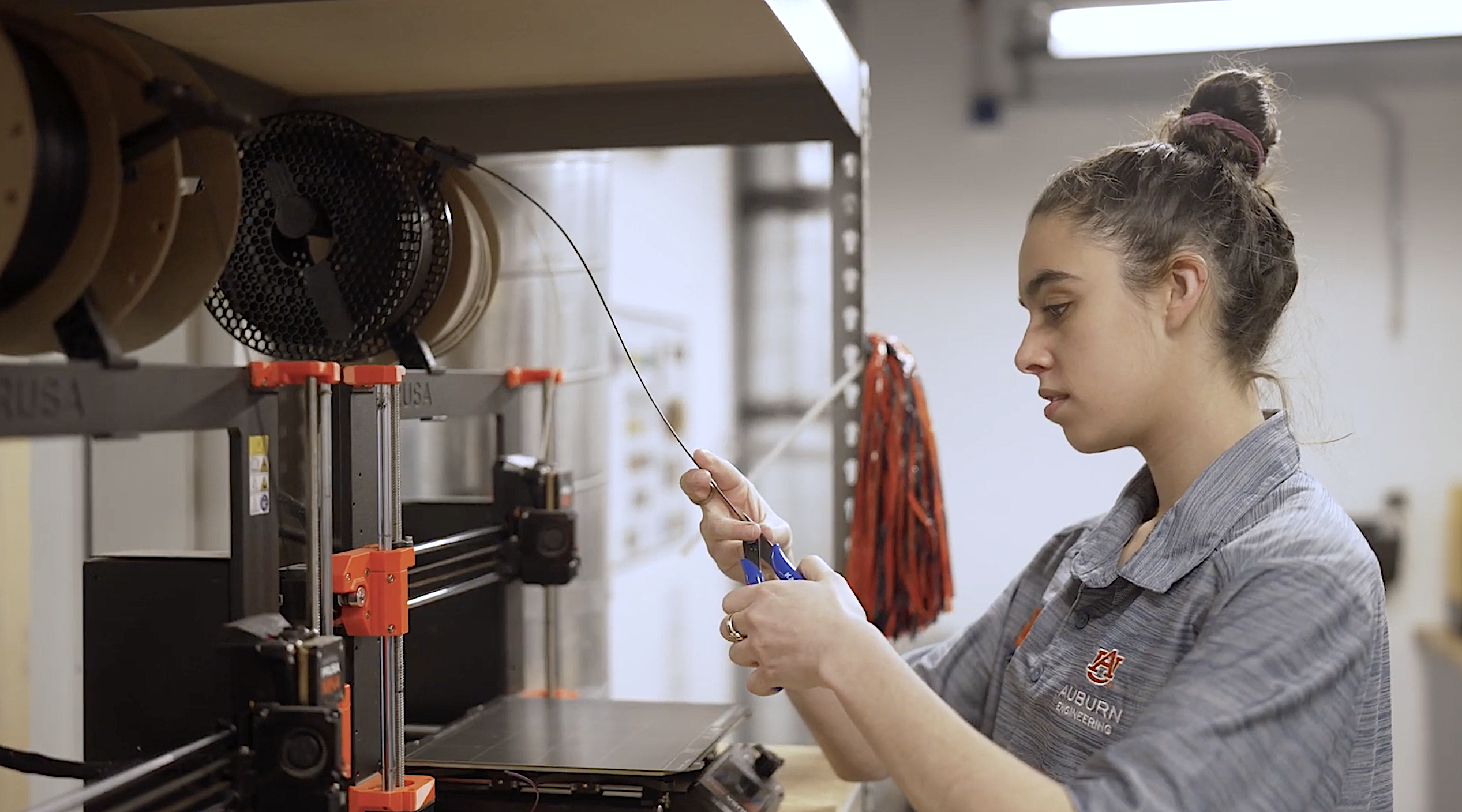 Grace Kovakas, a senior in chemical engineering in charge of the Design and Innovation Center's prototype shop, helped devise a course that introduces students to 3D printing.