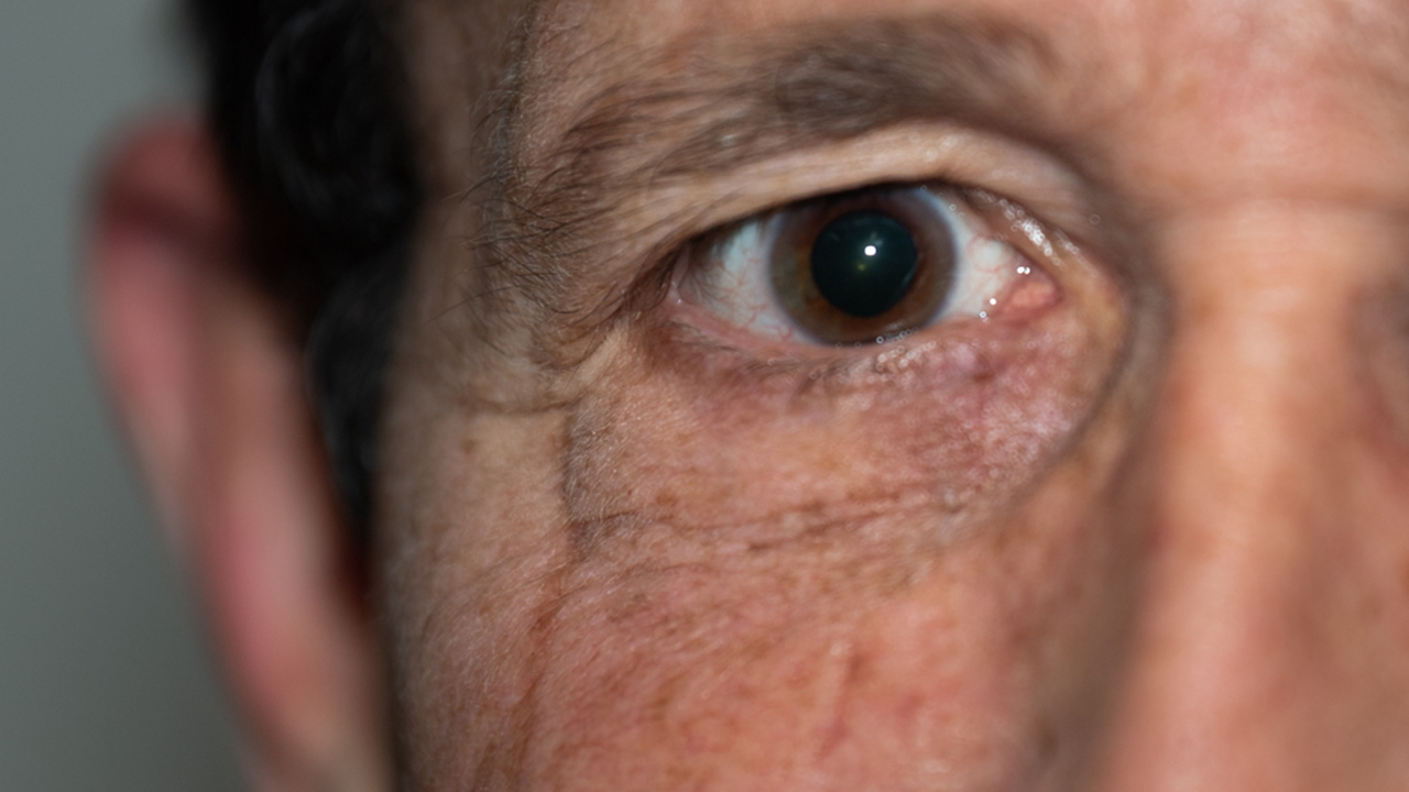 Steve Hamilton's eye closeup