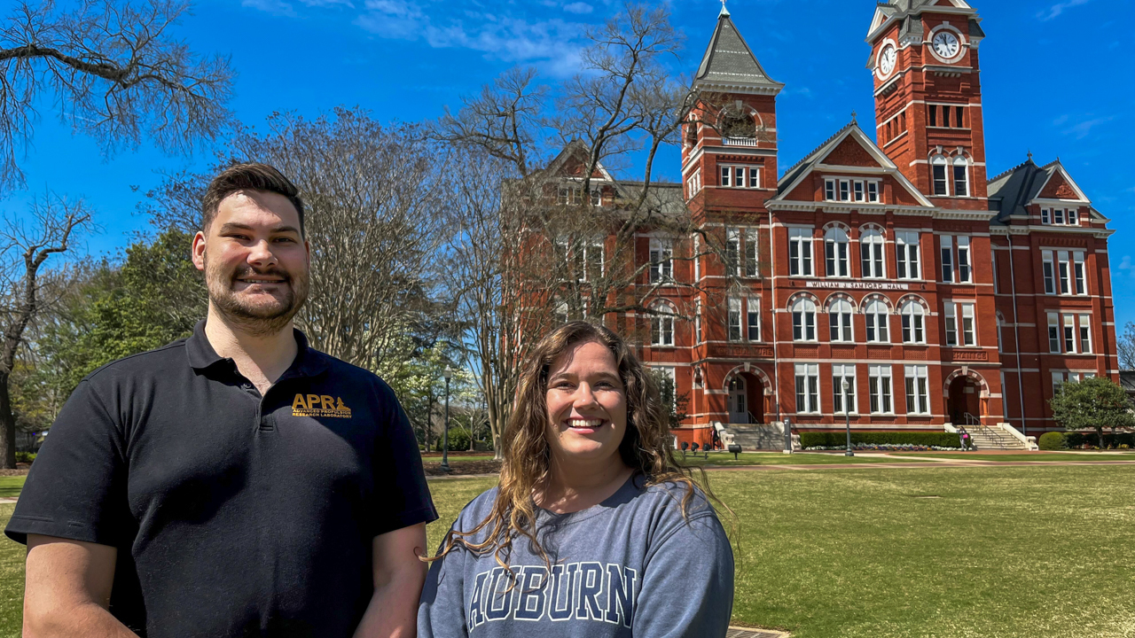 Cody Shelton, left, and Megan Hayes will conduct advanced research this summer at the von Karman Institute for Fluid Dynamics in Sint-Genesius-Rode, Belgium.