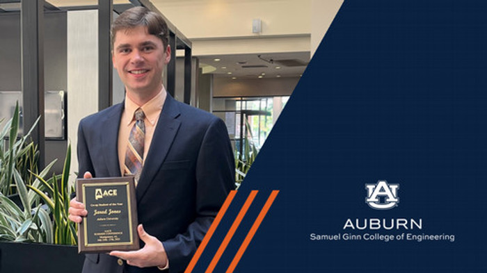 Jones, the university’s 2022 Frank Vandegrift Co-op Student of the year, was recently named the Alabama Association of Colleges and Employers (AACE) Co-Op Student of the Year for 2023.