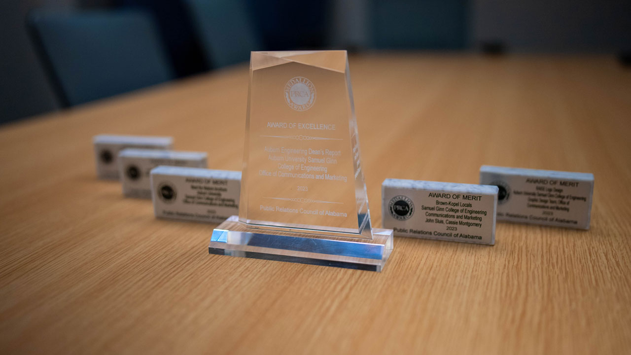 The Auburn Engineering Office of Communications and Marketing earned six statewide public relations awards from the Public Relations Council of Alabama.