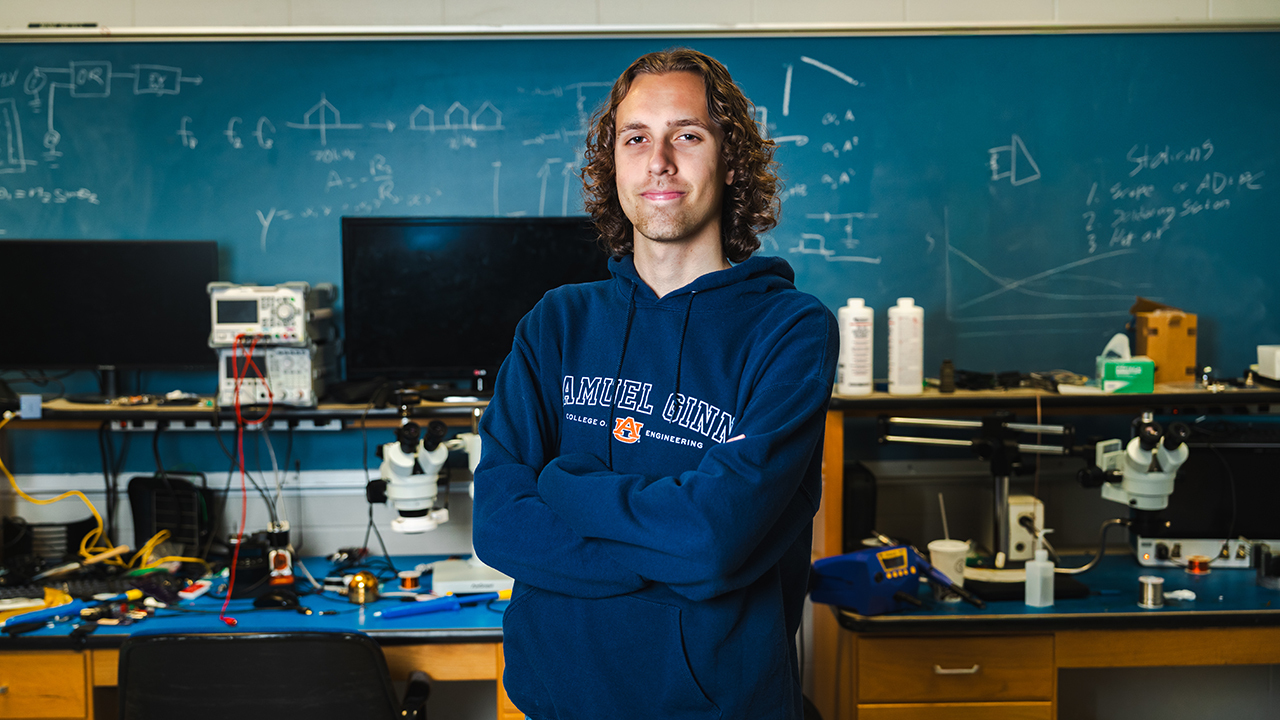 Mason Matrazzo's paper, “Parametric Modeling and Analysis of Lightning Sferic Waveforms for D-Region Remote Sensing,” demonstrated how radio waves generated by lightning can be used to track changes in the lowest region of the ionosphere.