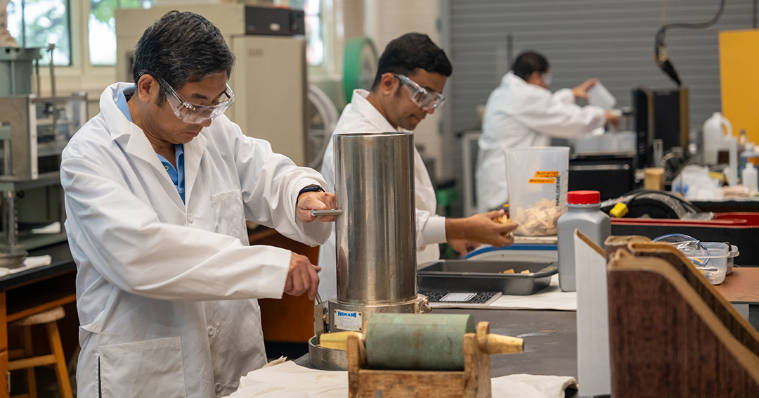 Auburn chemical engineering and College of Forestry researchers lead the BRIDGES Engine packaging research efforts.