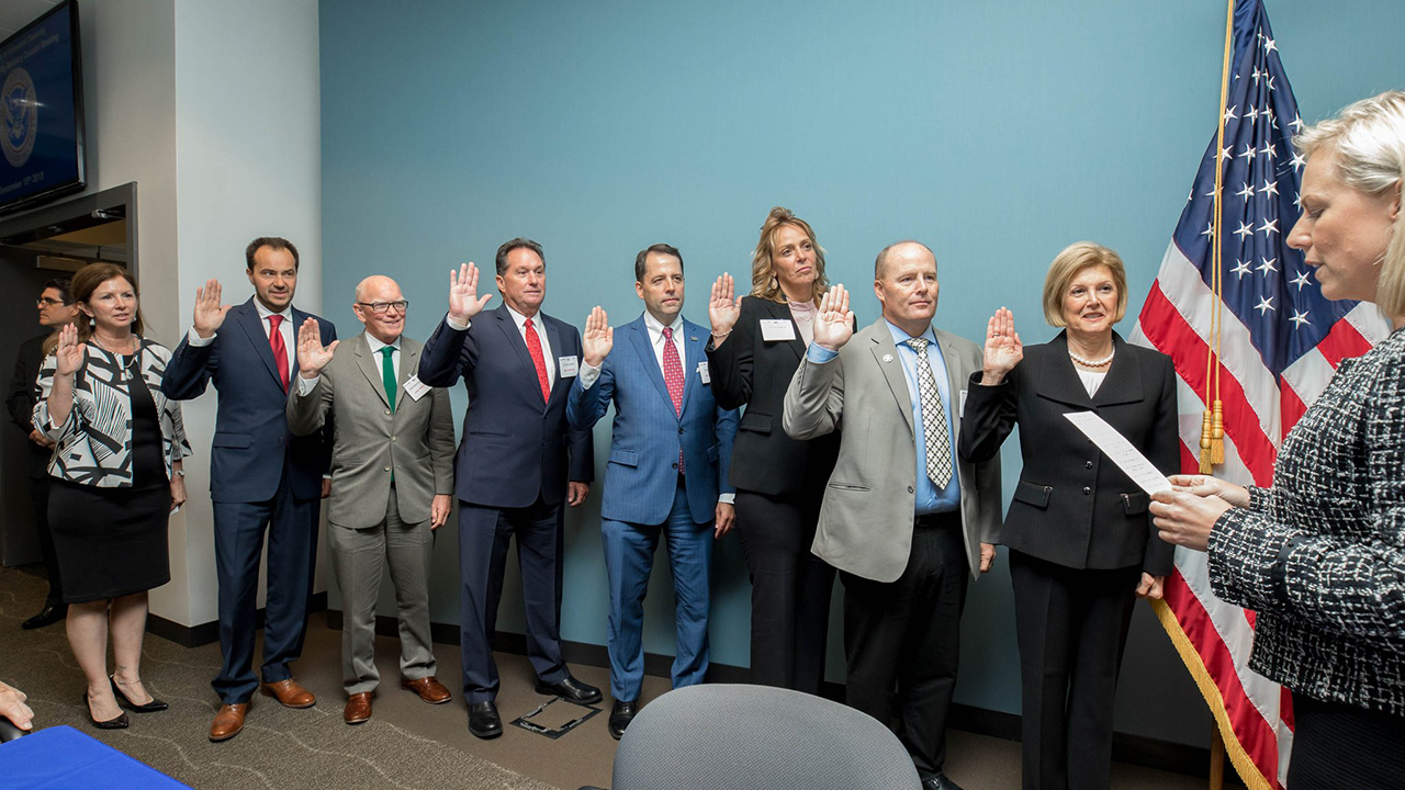 Frank Cilluffo, the new McCrary Institute director, was sworn in as a new member of the Department of Homeland Security Advisory Council