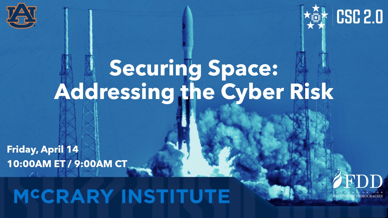 Friday's event will discuss the need to prioritize resilience of U.S. space systems.