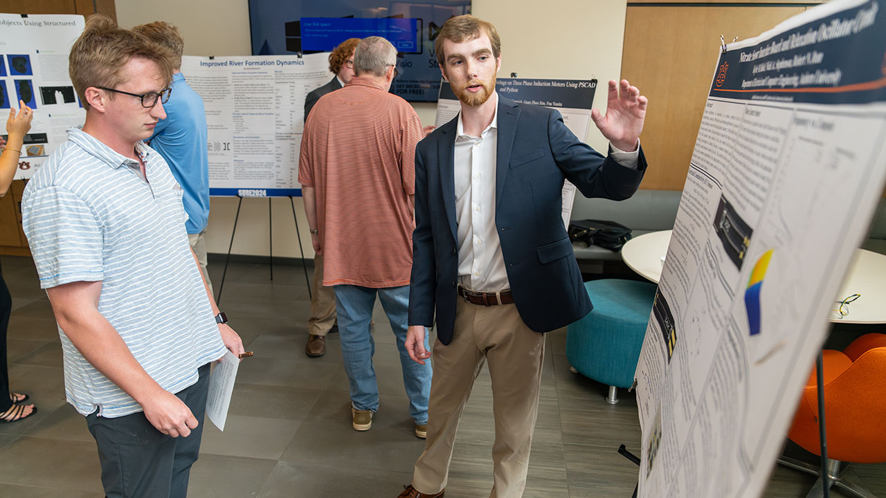 Nineteen undergraduate students made research poster presentations before peers, faculty and judges on Friday, July 19.