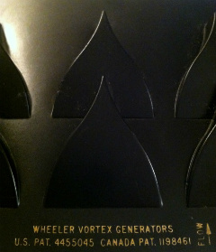 Overhead picture of Wheeler Vortex Generators