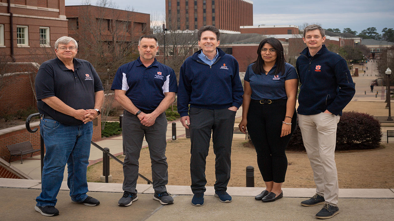 Current Center for Occupational Safety, Ergonomics, and Injury Prevention faculty include (from left to right) Richard Garnett, Richard Sesek, Yadrianna Acosta-Sojo, and Director Mark Schall. 