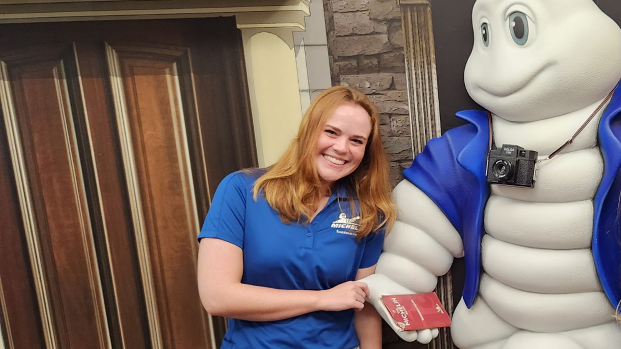 Riley Bishop, a senior studying industrial and systems engineering (ISE), recently spent the summer utilizing her engineering skills as a production intern with Michelin North America at the BFGoodrich Plant in Tuscaloosa.
