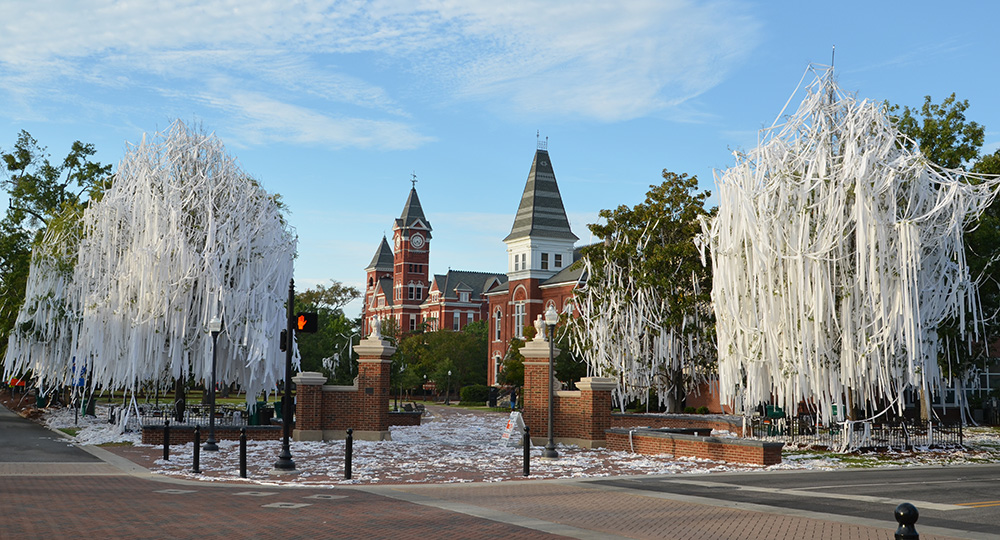 Toomer's Corner with the Oaks Rolled After an Auburn Victory
