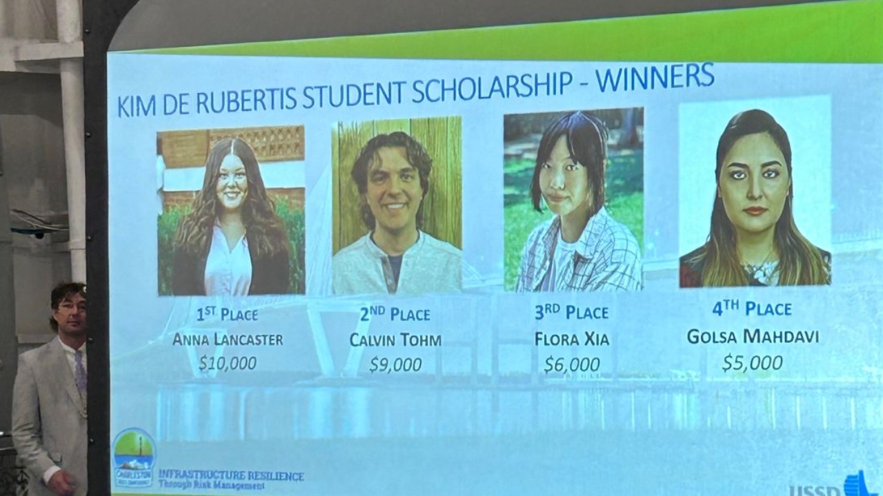 Anna Lancaster, a junior in biosystems engineering doing undergraduate research under assistant civil engineering professor Jack Montgomery, recently beat out three PhD students for first place in the United States Society on Dams' Kim de Rubertis Scholarship competition. 