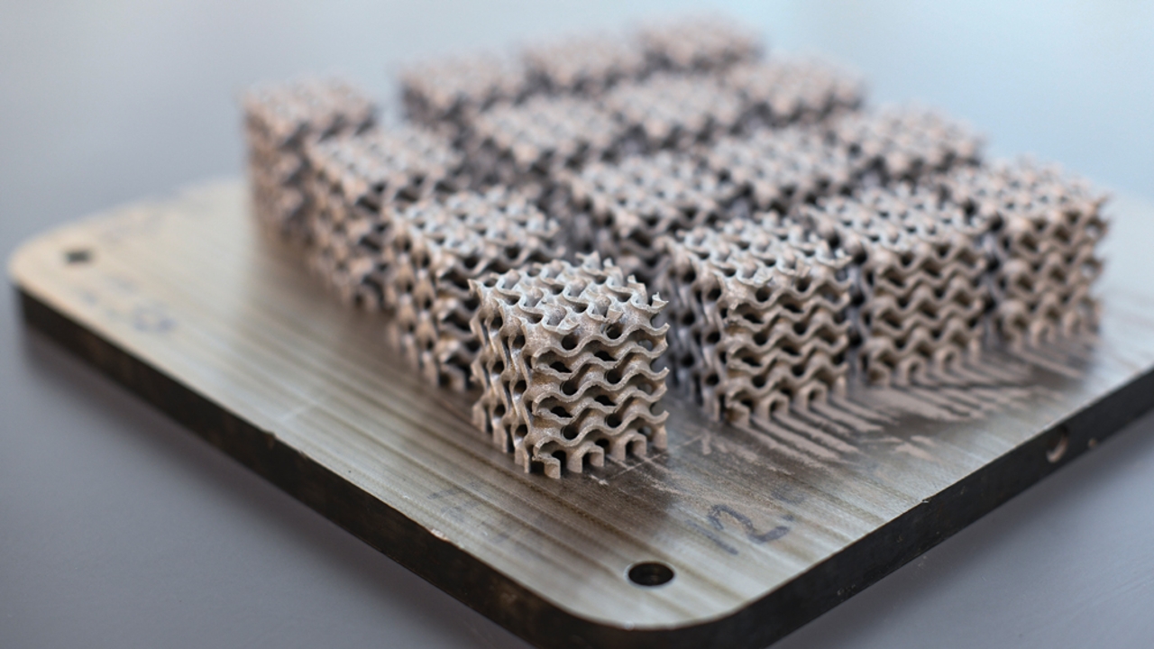 Intricate cubes produced by Auburn University's National Center for Additive Manufacturing Excellence