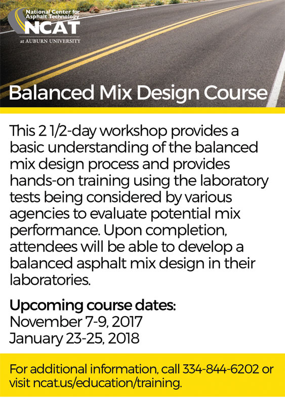 NCAT Balanced Mix Design Course