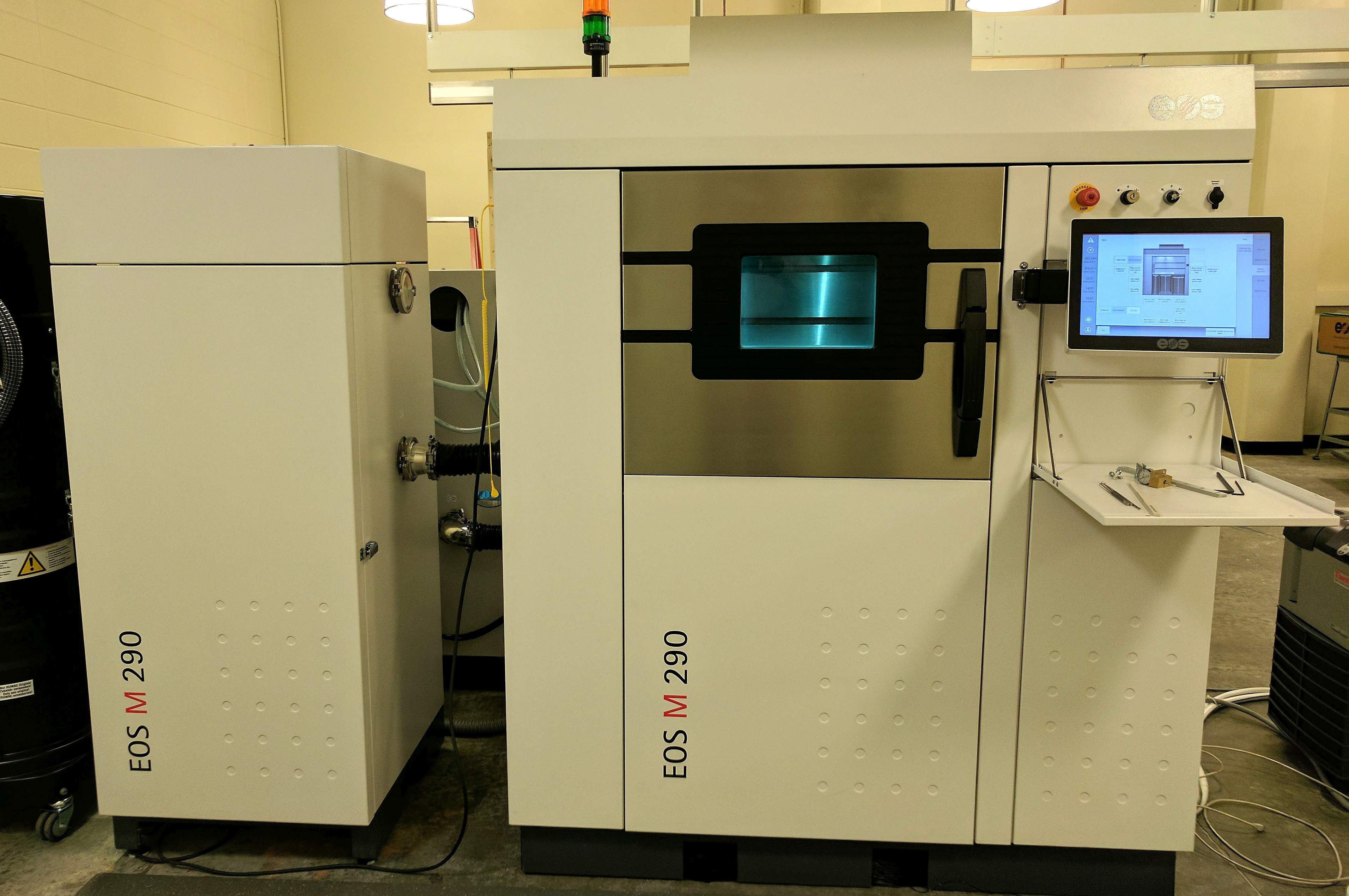 EOS M90 direct metal laser sintering additive manufacturing machine at Auburn University Mechanical Engineering